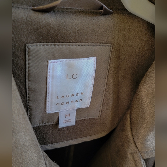 Lauren Conrad Green Suede Moto Jacket Women's Size Medium - Picture 8 of 10